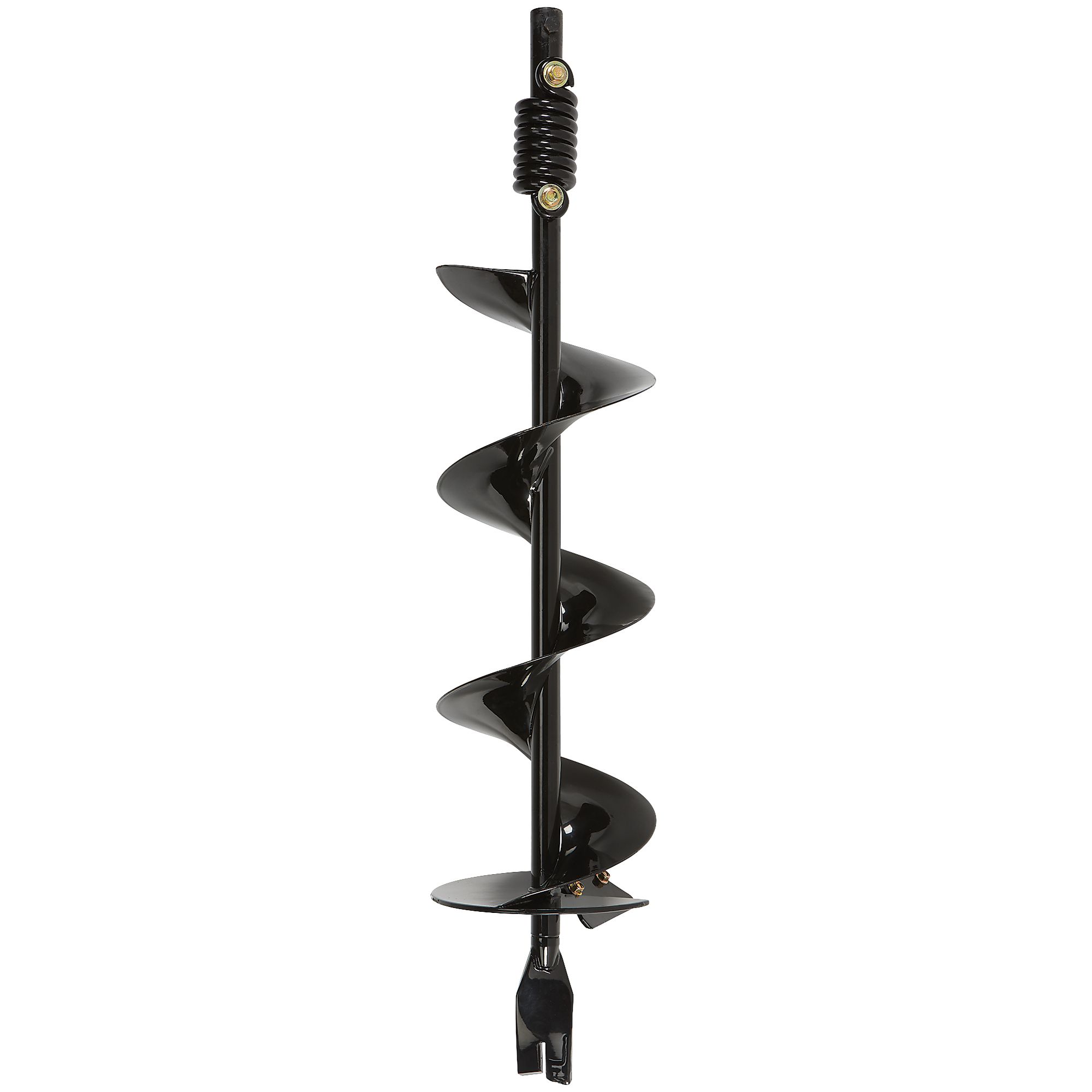 Powerhorse 8in. Earth Auger Drill Bit, 36in.L, Powder-Coat, Abrasion-Resistant Blade, Replaceable Fishtail Point, Flex Coil Shock Absorption, (Auger Bit Only)